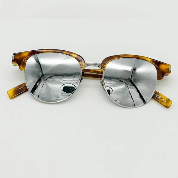 Authentic YVES SAINT LAURENT Tortoise Wayfarer Slim Sunglasses SL 160 new unused - Picture 3 of 11